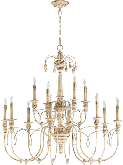 Quorum Salento Chandelier in Persian White 6106-12-70