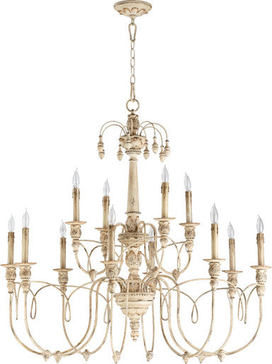 Quorum Salento Chandelier in Persian White 6106-12-70