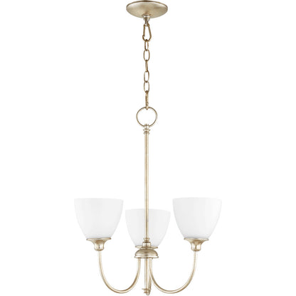 Quorum Celeste Chandelier in Aged Silver Leaf 6109-3-60