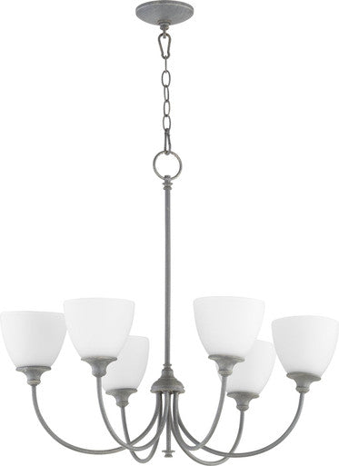 Quorum Celeste Chandelier in Zinc 6109-6-17