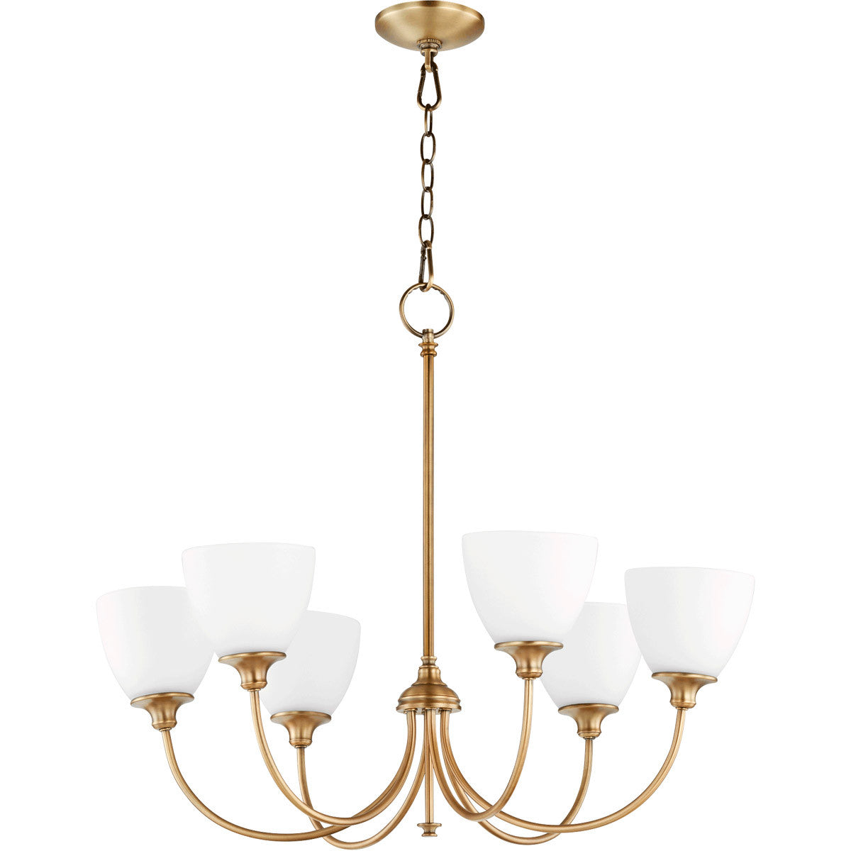 Quorum Celeste Chandelier in Aged Brass 6109-6-80