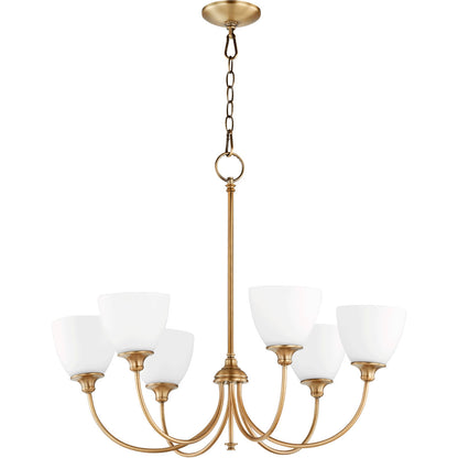 Quorum Celeste Chandelier in Aged Brass 6109-6-80