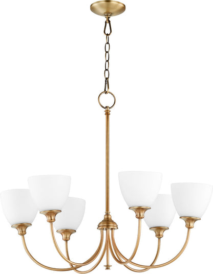 Quorum Celeste Chandelier in Aged Brass 6109-6-80