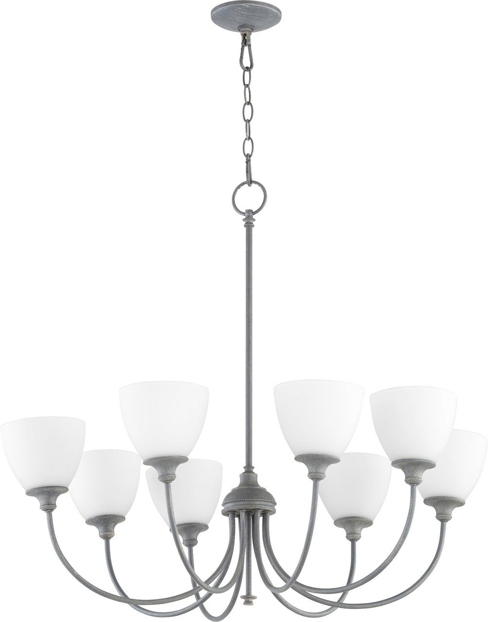 Quorum Celeste Chandelier in Zinc 6109-8-17