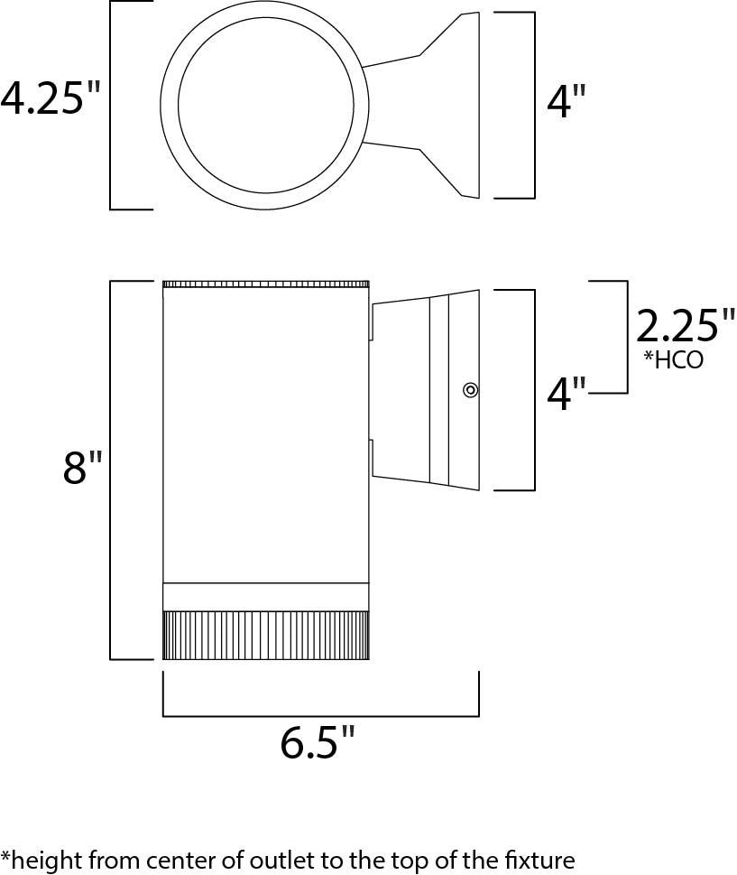 Maxim Lightray 1-Light Wall Sconce in Architectural Bronze 6110ABZ