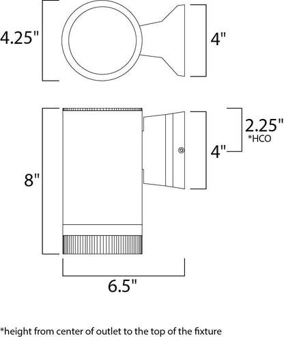 Maxim Lightray 1-Light Wall Sconce in Brushed Aluminum 6110AL