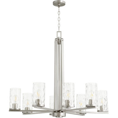 Quorum Steinway Chandelier in Satin Nickel  6111-8-65