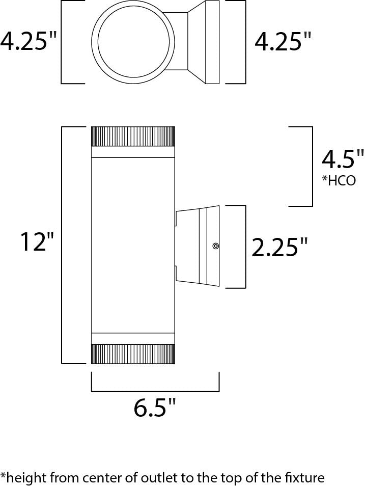 Maxim Lightray 2-Light Wall Sconce in Brushed Aluminum 6112AL