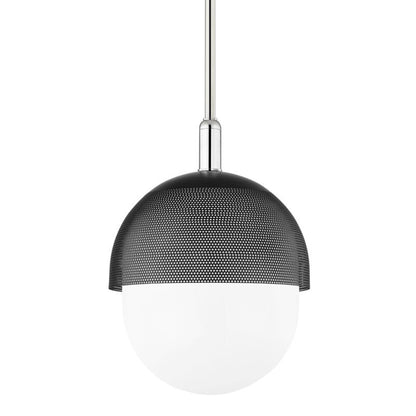 Hudson Valley Lighting Nyack Pendant in Polished Nickel/black 6114-PN/BK