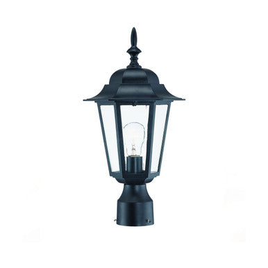 Acclaim Lighting Camelot 1-Light Matte Black Post Mount Light in Matte Black 6117BK