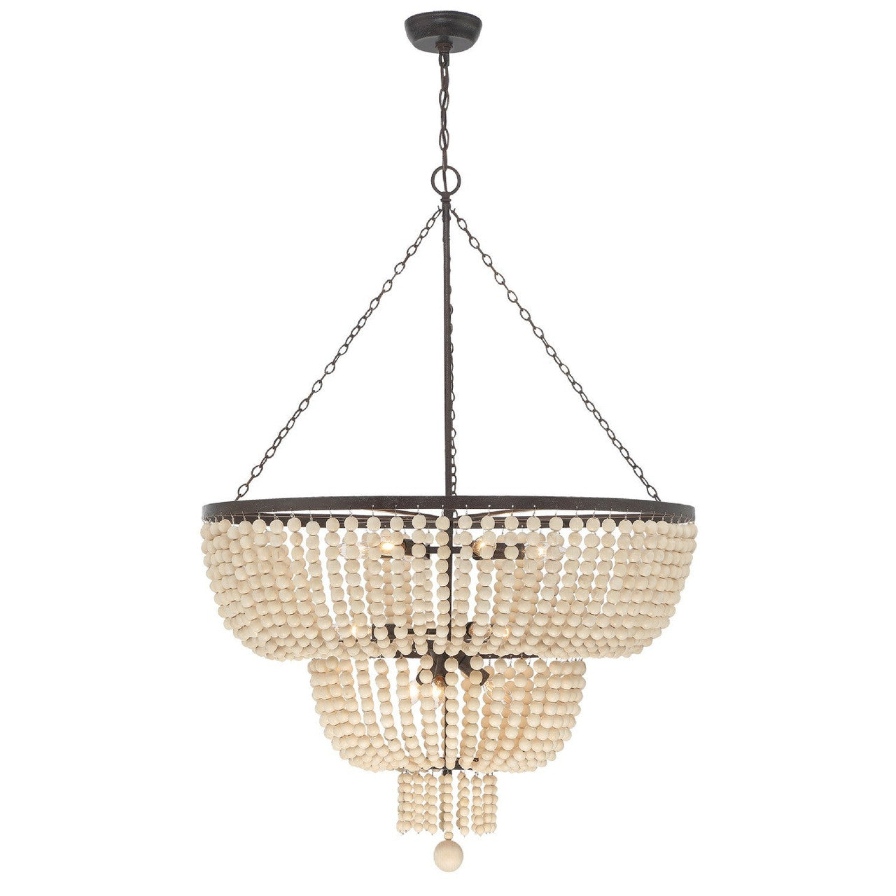 Crystorama Rylee 12 Light Forged Bronze Chandelier 612-FB