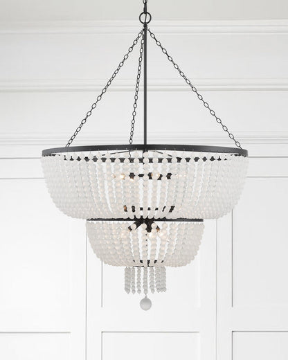 Crystorama Rylee 12 Light Matte Black Chandelier 612-MK