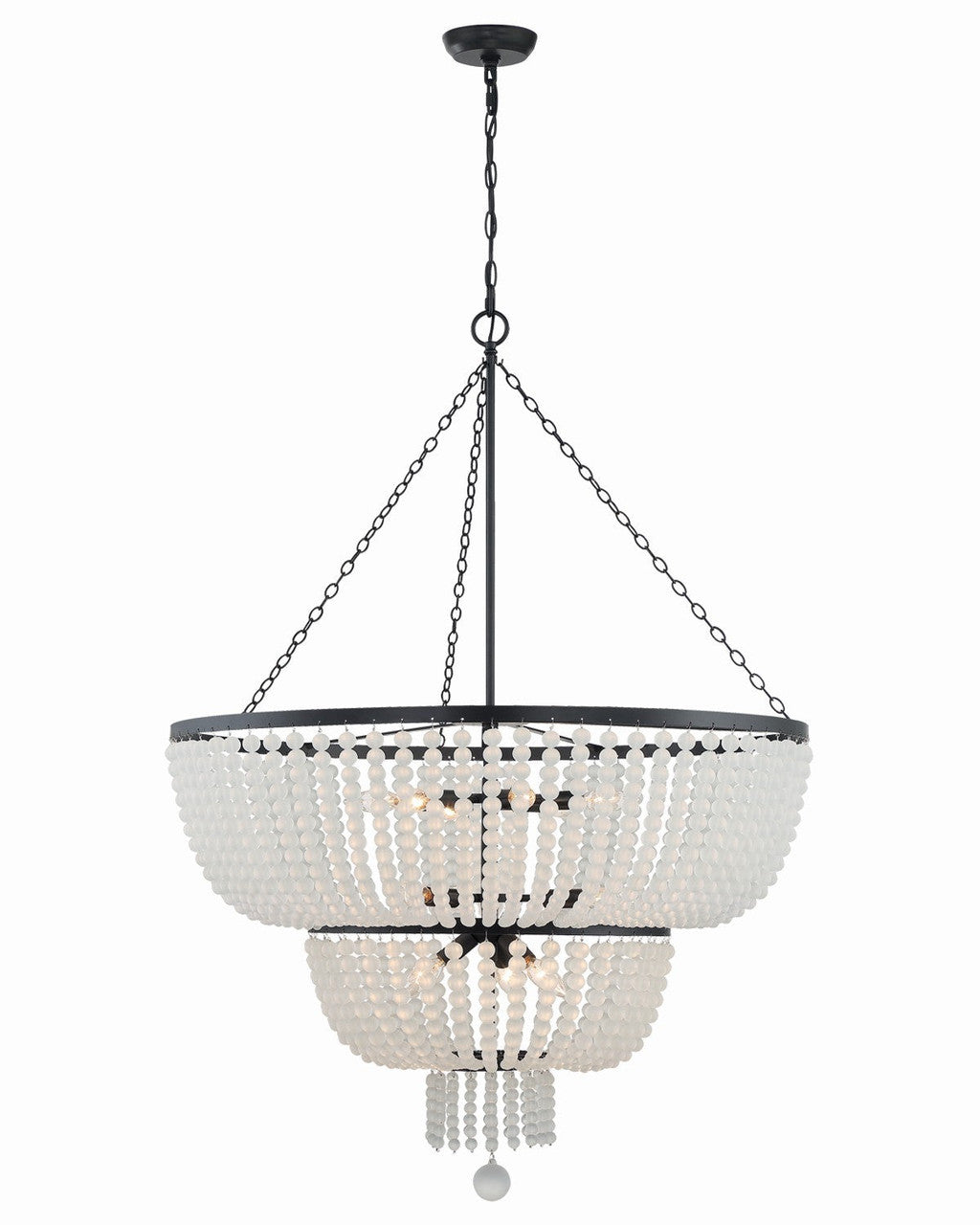 Crystorama Rylee 12 Light Matte Black Chandelier 612-MK