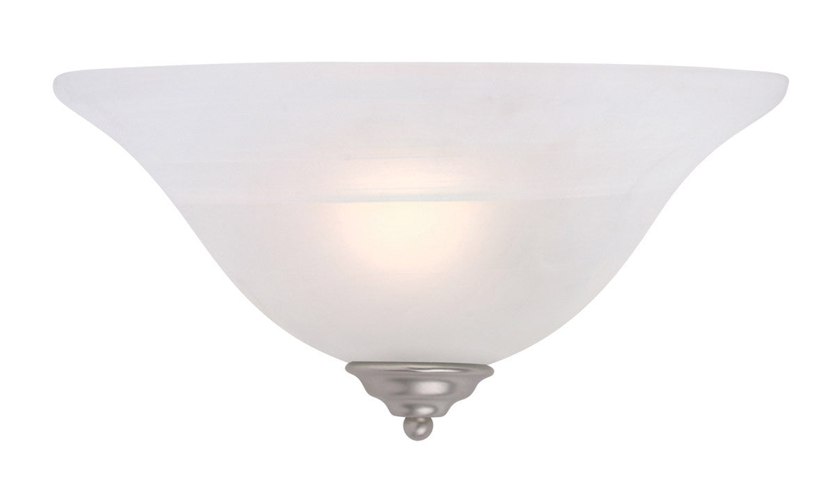 Livex Lighting Coronado Collection 1 Light Brushed Nickel Wall Sconce in Brushed Nickel 6120-91