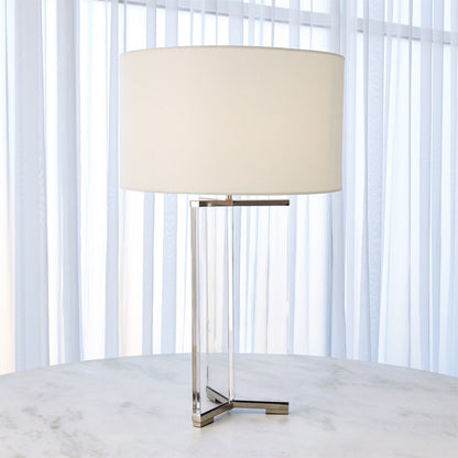 Global Views Y Table Lamp in Nickel 8.83032