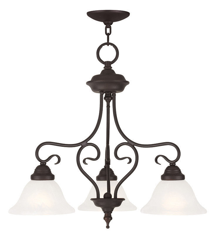 Livex Lighting Coronado Collection 3 Light Bronze Dinette/ Ceiling Mount in Bronze 6133-07