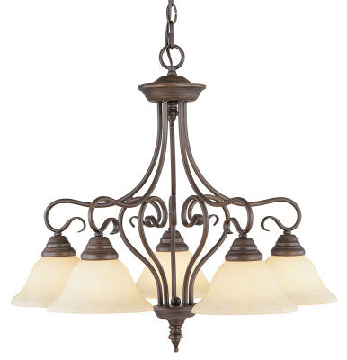 Livex Lighting Coronado Collection 5 Light Imperial Bronze Chandelier in Imperial Bronze 6135-58