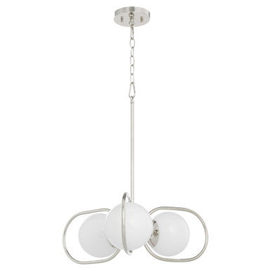 Quorum  Belmont 3 Light Chandlier - Polished Nickel  6137-3-62