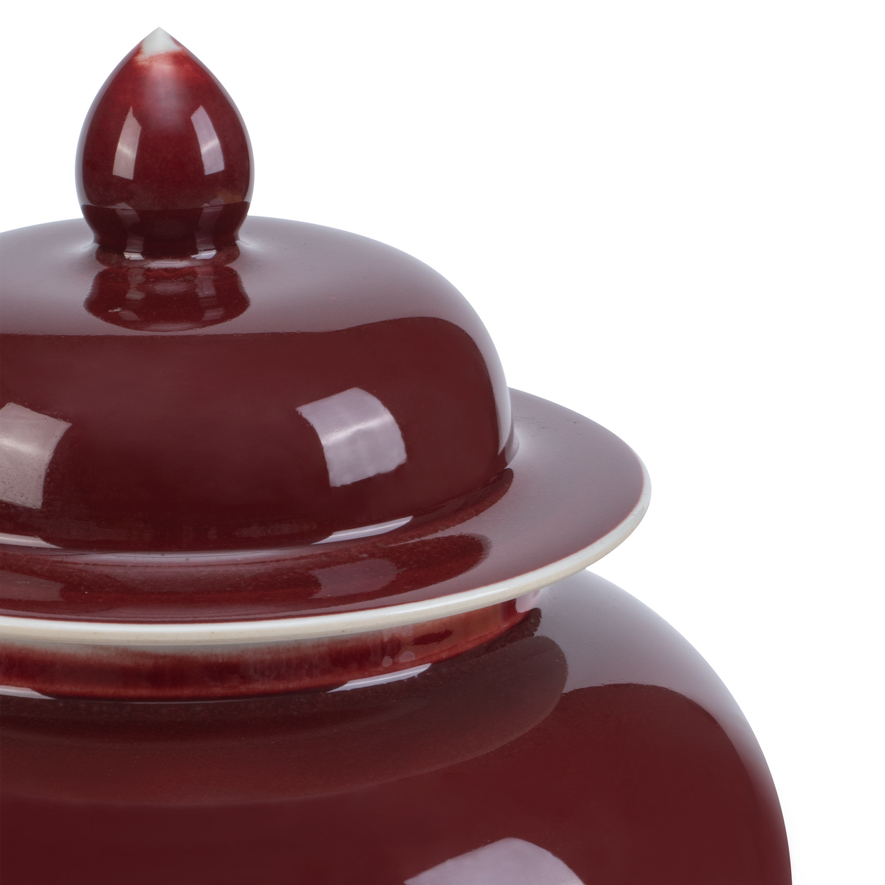 Currey & Co. Oxblood Small Temple Jar 1200-0684