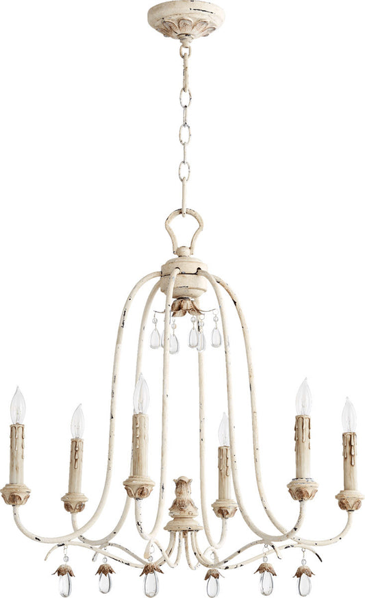 Quorum Venice Chandelier in Persian White 6144-6-70