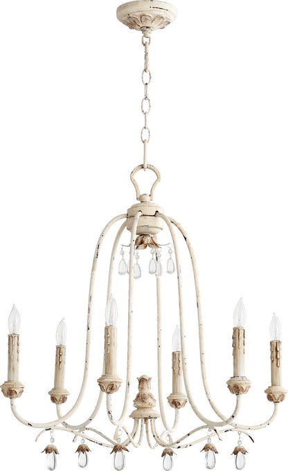 Quorum Venice Chandelier in Persian White 6144-6-70