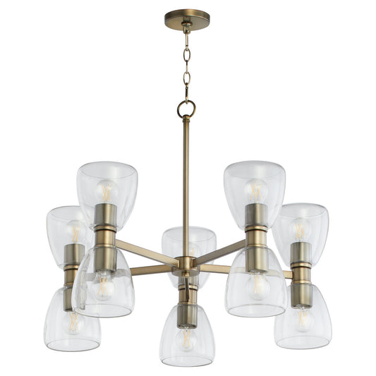 Quorum Relo Chandelier in Dark Brass 615-10-81