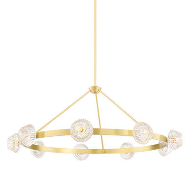 Hudson Valley Lighting Barclay Chandelier in Aged Brass 6150-AGB