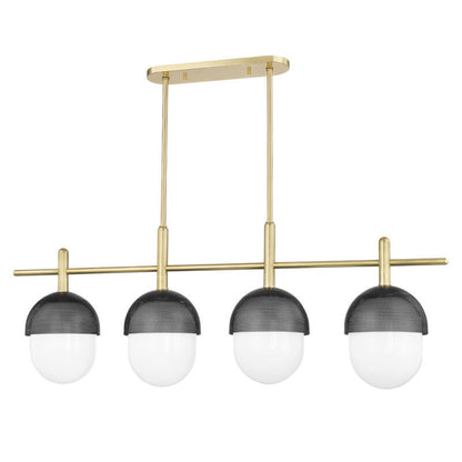 Hudson Valley Lighting Nyack Linear in Aged Brass/black 6152-AGB/BK