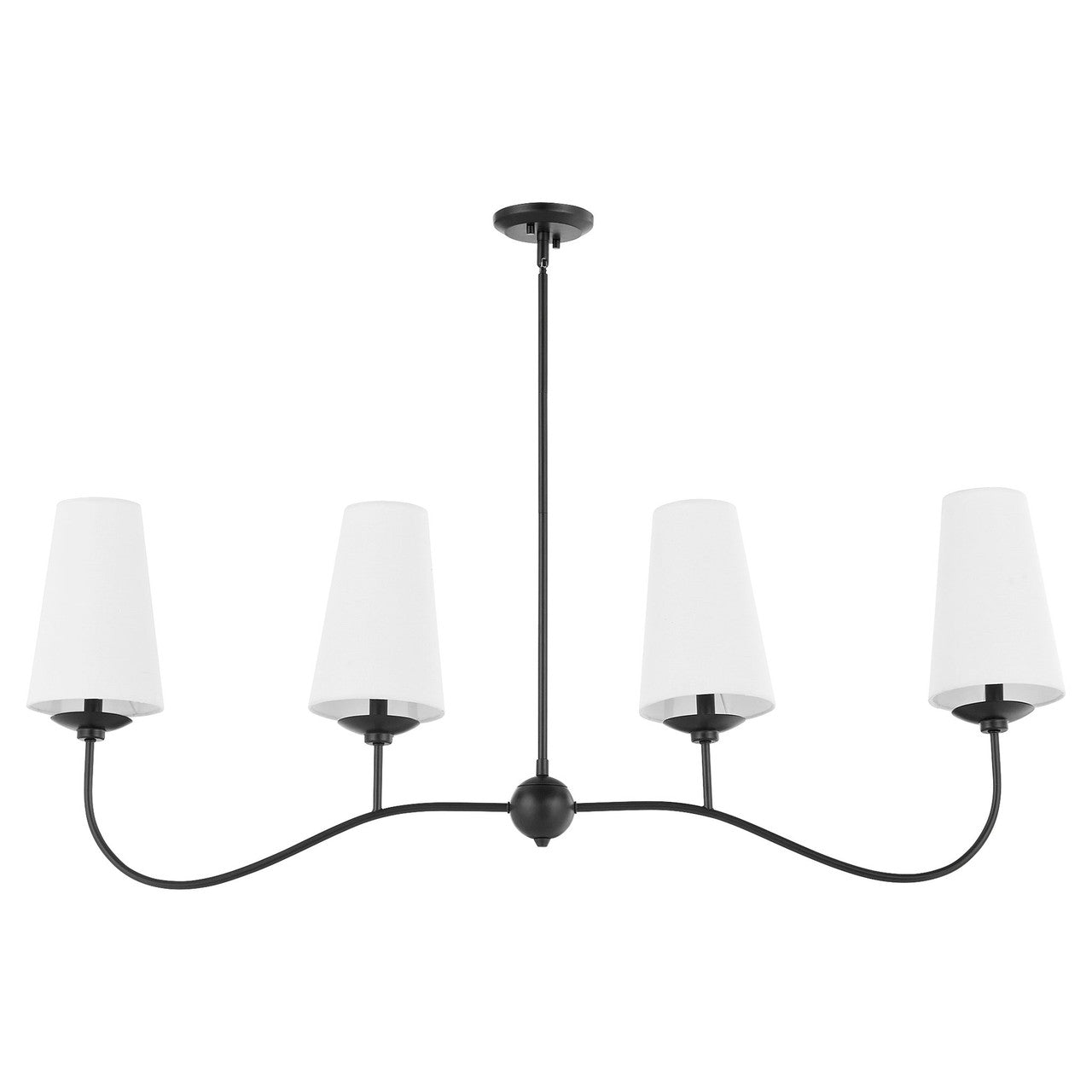 Quorum Euphora Chandelier in Matte Black 616-4-59