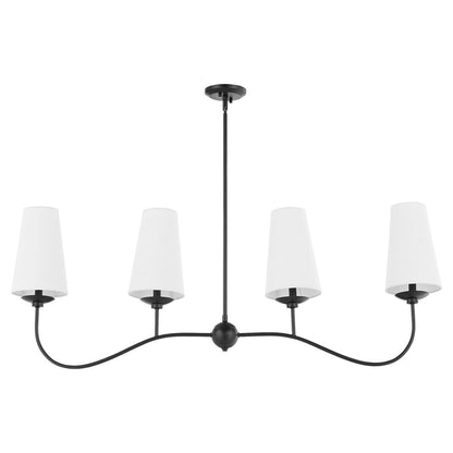 Quorum Euphora Chandelier in Matte Black 616-4-59