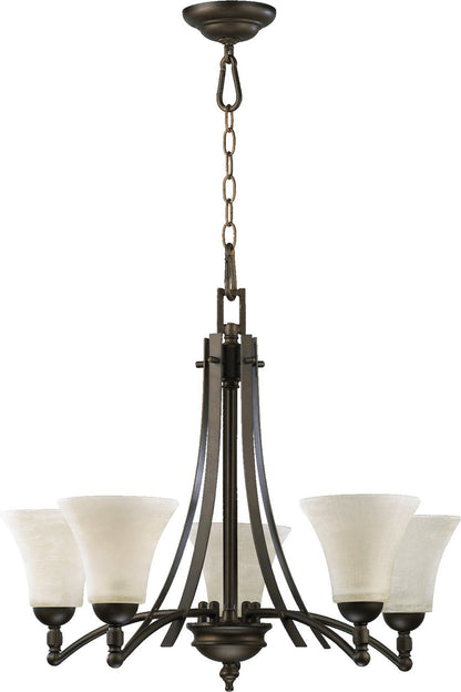 Quorum Aspen Chandelier in Oiled Bronze 6177-5-86