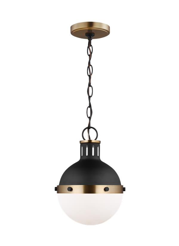 Visual Comfort Studio Thomas O'Brien Hanks One Light Mini Pendant in Midnight Black 6177101-112