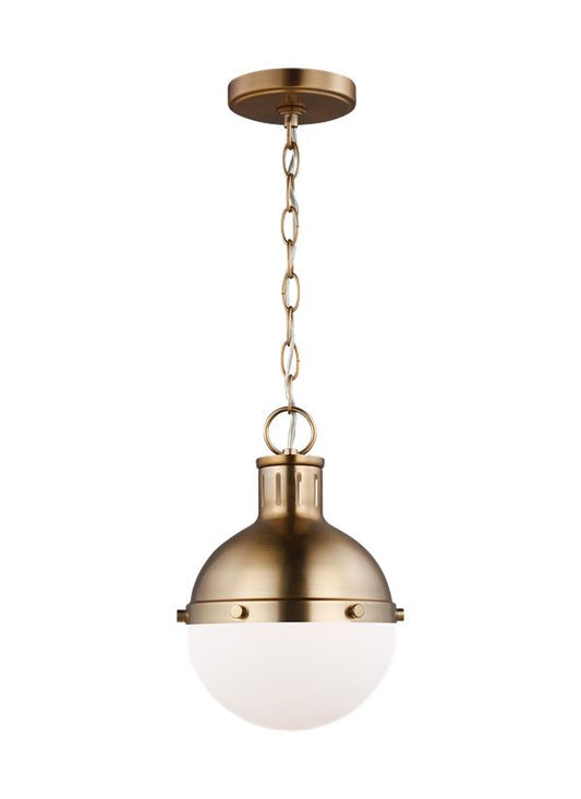 Visual Comfort Studio Thomas O'Brien Hanks One Light Mini Pendant in Satin Brass 6177101-848