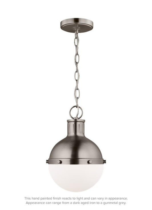 Visual Comfort Studio Thomas O'Brien Hanks One Light Mini Pendant in Antique Brushed Nickel 6177101EN3-965