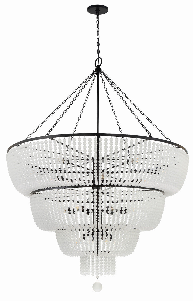 Crystorama Rylee 24 Light Matte Black Chandelier 618-MK