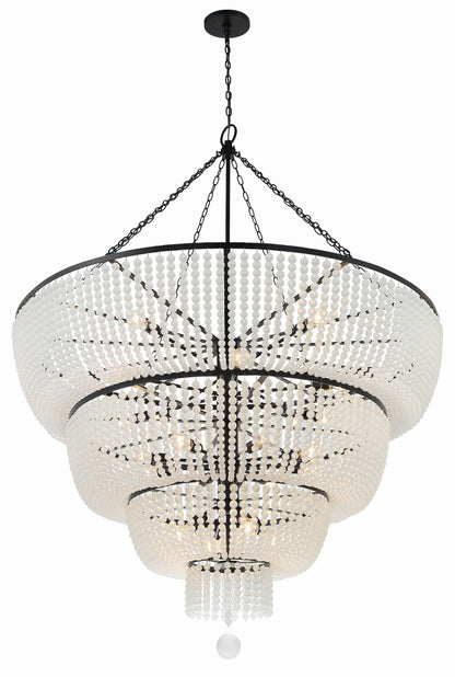 Crystorama Rylee 24 Light Matte Black Chandelier 618-MK