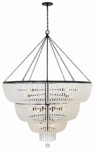 Crystorama Rylee 24 Light Matte Black Chandelier 618-MK