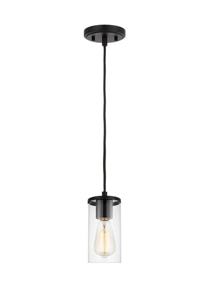 Visual Comfort Studio Sean Lavin Zire One Light Mini-Pendant in Midnight Black 6190301-112