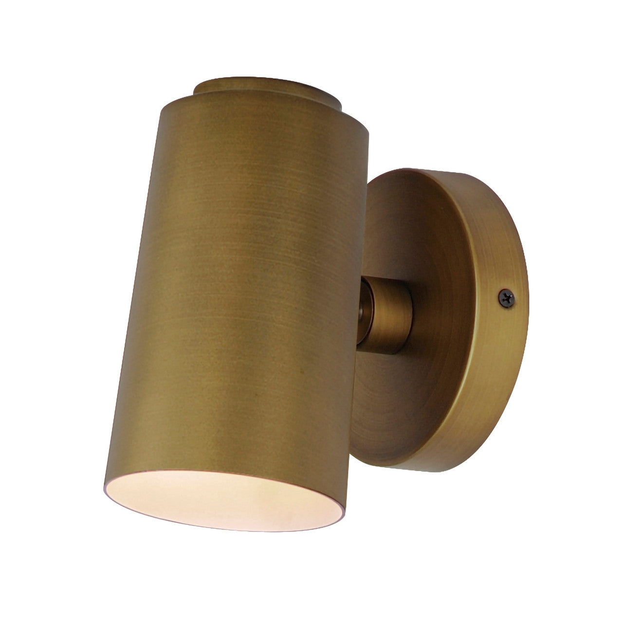 Maxim SpotLight Outdoor LED Sconce - Cylinder in Natural Aged Brass 62001NAB