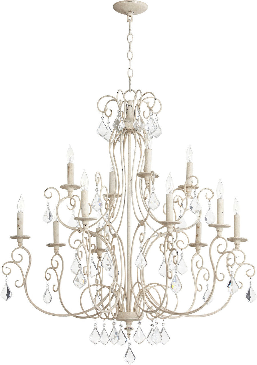 Quorum Ariel Chandelier in Persian White 6205-12-70