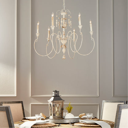 Quorum Salento Chandelier in Persian White 6206-6-70