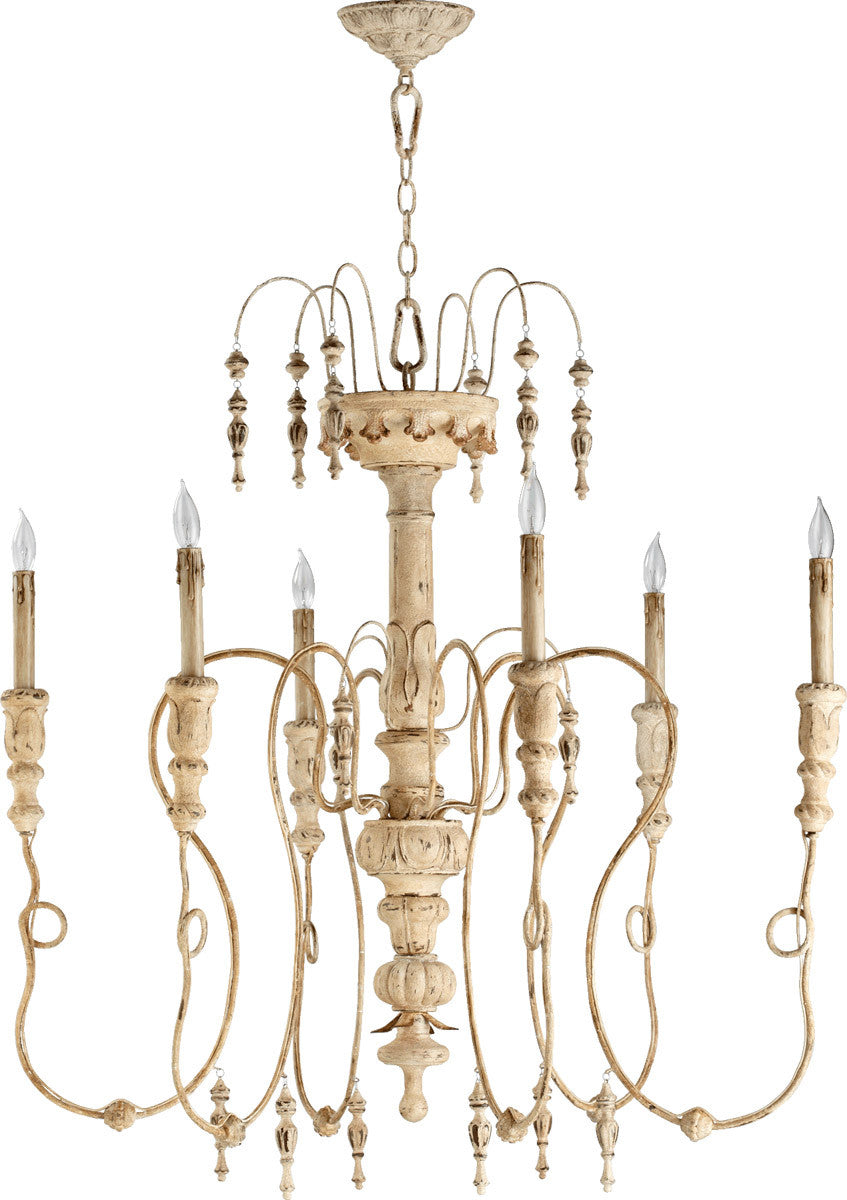 Quorum Salento Chandelier in Persian White 6206-6-70