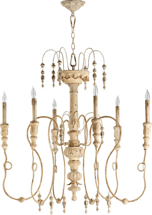 Quorum Salento Chandelier in Persian White 6206-6-70