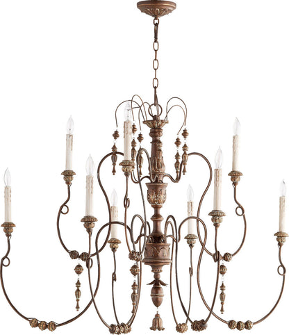 Quorum Salento Chandelier in Vintage Copper 6206-9-39