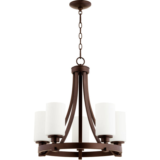 Quorum Lancaster Chandelier in Oiled Bronze 6207-5-86