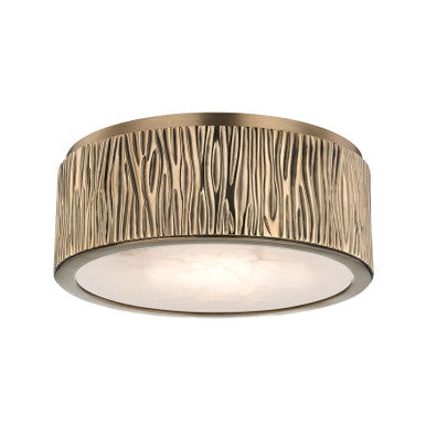 Hudson Valley Lighting Crispin Flush Mount in Aged Brass 6209-AGB