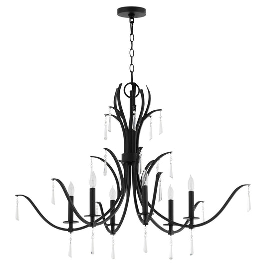 Quorum  Majesty 6 Light Ellipse - Matte Black 621-6-59