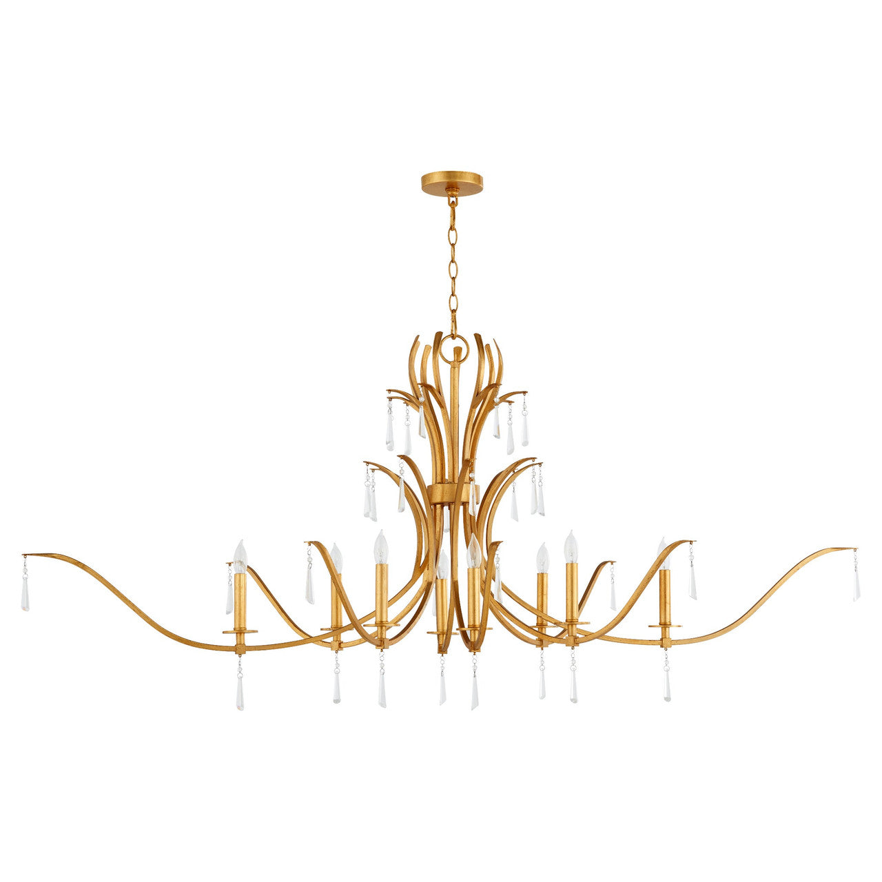 Quorum  Majesty 8 Light Ellipse - Gold Leaf 621-8-74