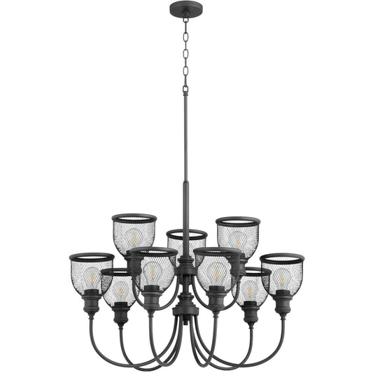 Quorum Omni Chandelier in Noir 6212-9-69