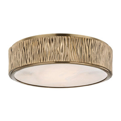 Hudson Valley Lighting Crispin Flush Mount in Aged Brass 6213-AGB